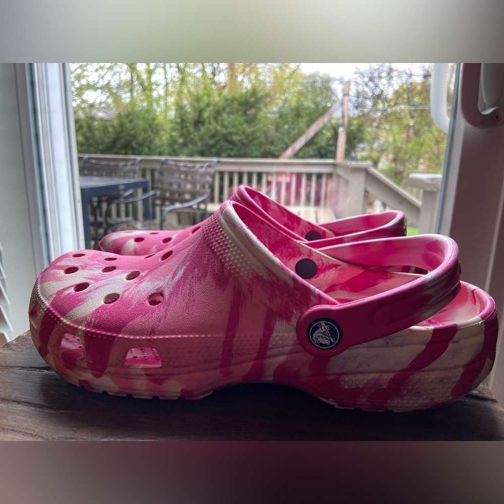 Pink Tie Dye Crocs - Picture 2 of 3